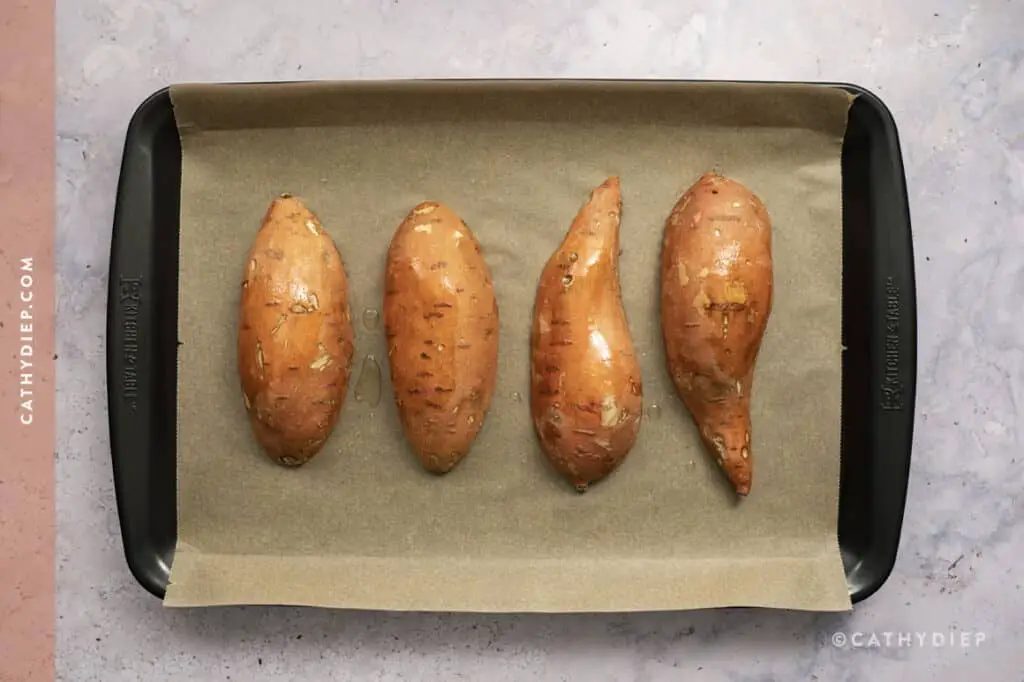 how to cook a baked sweet potato